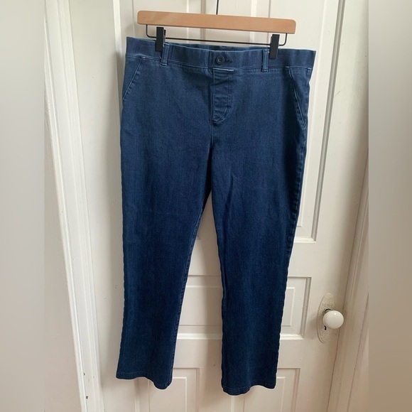 Betabrand Dark Wash Dress Pant Yoga Jean XL Petite - Picture 2 of 5